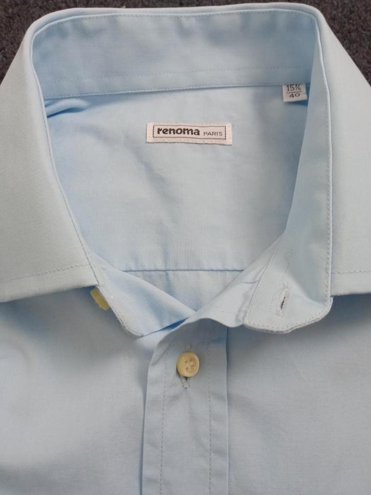 Vintage overhemd van RENOMA Paris Mt 40/15 3/4 nieuw, Kleding | Heren, Overhemden, Nieuw, Halswijdte 39/40 (M), Blauw, Ophalen of Verzenden