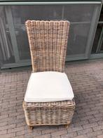 4 rieten stoelen te koop, Maison & Meubles, Chaises, Comme neuf, Quatre, Brun, Landelijk