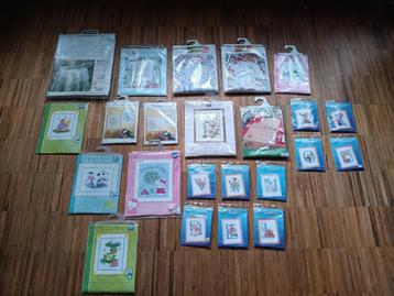 Lot nieuwe borduurpakketten in 1 koop, 22 stuks! beschikbaar voor biedingen