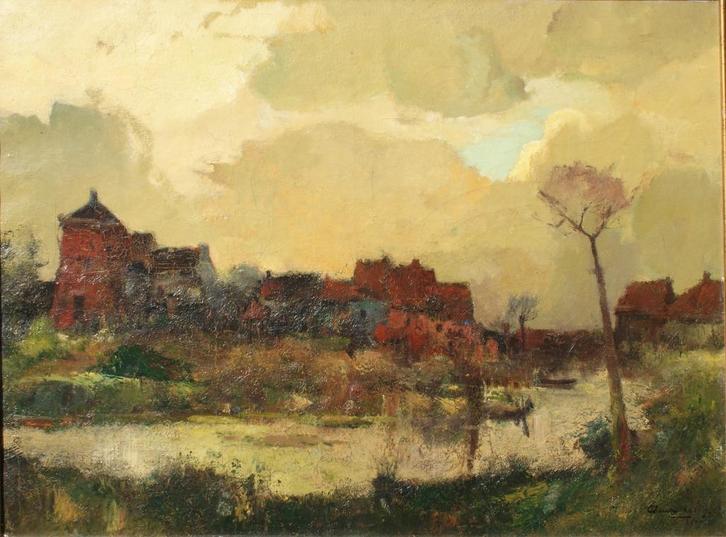 Charles Lebon (1906-1957): Résolution d'Hiver 1925 (113x91), Antiek en Kunst, Kunst | Schilderijen | Klassiek, Ophalen