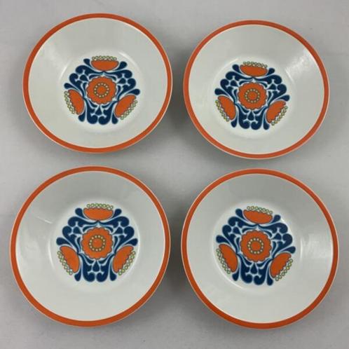 VILLEROY & BOCH set 4x assiettes creuses orange retro orange, Maison & Meubles, Cuisine | Vaisselle, Utilisé, Assiettes(s), Enlèvement ou Envoi