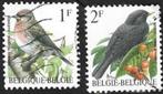 2 Postzegels België 1992 Vogels Barrnsijs & Merel, Frankeerzegel, Ophalen of Verzenden, Gestempeld, Gestempeld