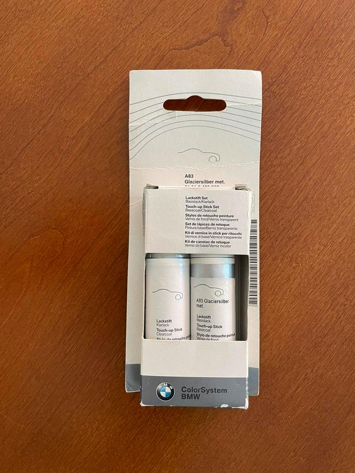 ORIGINELE BMW lakset GLACIERSILBER met. A83, Auto diversen, Auto-accessoires, Zo goed als nieuw, Ophalen of Verzenden