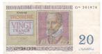 Belgique, 20 francs, 1956, Timbres & Monnaies, Billets de banque | Belgique, Envoi, Billets en vrac