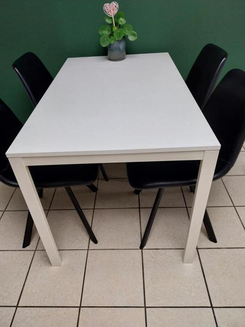 ikea witte keukentafel 125 op 75 cm, Huis en Inrichting, Tafels | Eettafels, Gebruikt, 50 tot 100 cm, 100 tot 150 cm, Vier personen