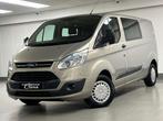 Ford Transit Custom 2.2 TDCI 100 CV 5 PLACES DOUBLE CABINE U, Auto's, Euro 5, Stof, Gebruikt, Zwart