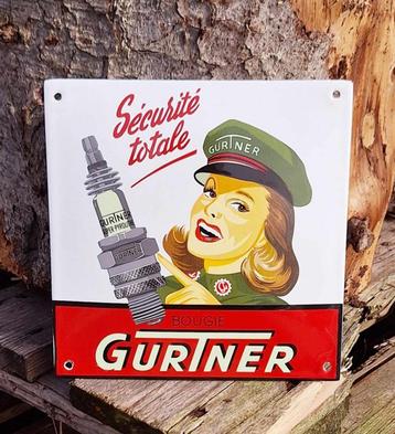 Emaille reclamebord, bordje Bougie Gurtner. beschikbaar voor biedingen