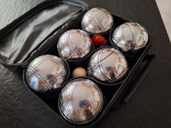 Set van 6 metalen Petanque ballen Jeu de Boules, Sport en Fitness, Overige Sport en Fitness, Gebruikt, Ophalen