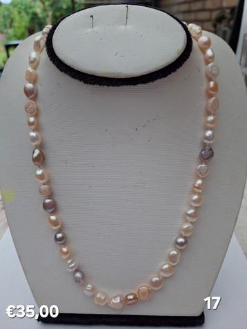 Handgemaakt collier/ketting van ECHTE PARELS.  beschikbaar voor biedingen