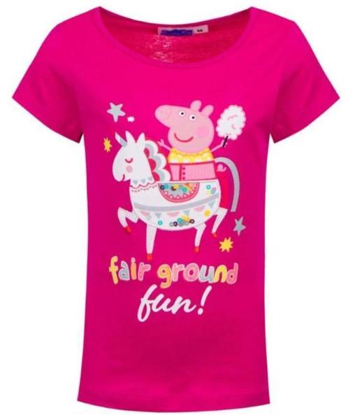 Peppa Pig Unicorn T-shirt Fuchsia Maat 98 - 104 - 110 - 116, Kinderen en Baby's, Kinderkleding | Maat 110, Nieuw, Meisje, Shirt of Longsleeve