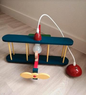 Houten vliegtuig lamp, Enlèvement, Utilisé, Lampe