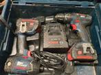 Visseuse et perceuse professionnelle Bosch GSR 18V, 2 pièces, Bricolage & Construction, Outillage | Foreuses, Comme neuf, Enlèvement