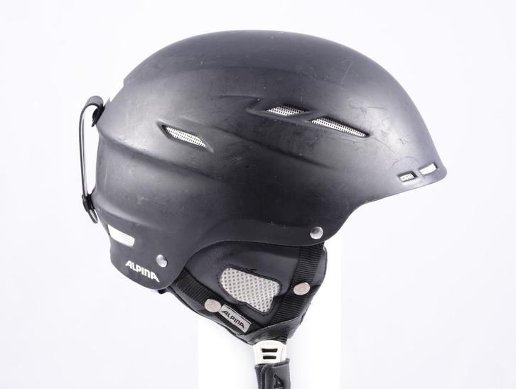 Casque de ski snowboard 54 55 56 57 58 cm ALPINA BIOM noir, Sports & Fitness, Ski & Ski de fond, Utilisé, Autres marques, Carving