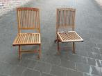 Terrasstoelen hout, Tuin en Terras, Tuinstoelen, Ophalen, Zo goed als nieuw, Hout, Verstelbaar
