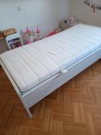 Doorgroei en Eenpersoonsbed in 1 + Matras en 2 Lattenbodems, Ophalen, 90 cm, Eenpersoons, Zo goed als nieuw