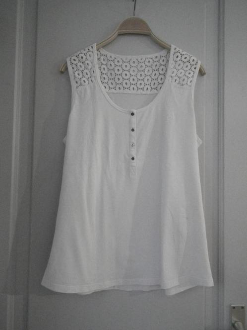 Wit T-shirt zonder mouwen voor dames (River Woods), Kleding | Dames, T-shirts, Zo goed als nieuw, Maat 42/44 (L), Wit, Zonder mouw