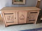 Antiek dressoir in geaerogumd eikenhout, Eikenhout, Ophalen of Verzenden, Zo goed als nieuw, /