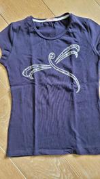 Donkerblauw T-shirt met libelle - Fracomina - maat 128 (8 ja, Fille, Chemise ou À manches longues, Utilisé, Fracomina