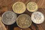 Marokko lot 5 verschillende munten, Ophalen of Verzenden