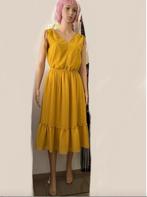 Romantic yellow dress chiffon Esprit (size S/M), Kleding | Dames, Jurken, Geel, Ophalen of Verzenden, Maat 36 (S), Onder de knie