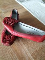 Rode instap schoenen, Naturform, Gedragen, Rood, Ballerina's