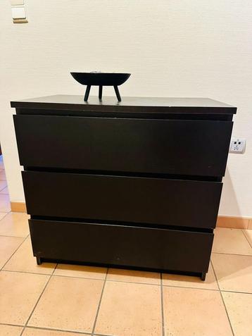 Ikea ladekast Malm zwart beschikbaar voor biedingen