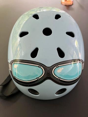 Fietshelm kind Kiddimoto - blue goggle small -70% beschikbaar voor biedingen