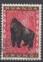 RUANDA-URUNDI Gorilla - 0,03 €, Postzegels en Munten, Ophalen of Verzenden, Gestempeld