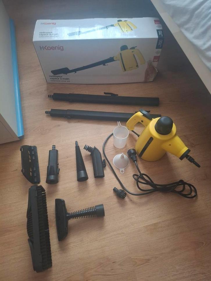 H.Koenig NV700 hand- stoomreiniger met bezem., Elektronische apparatuur, Stoomapparaten, Gebruikt, Stoomreiniger, Ophalen of Verzenden