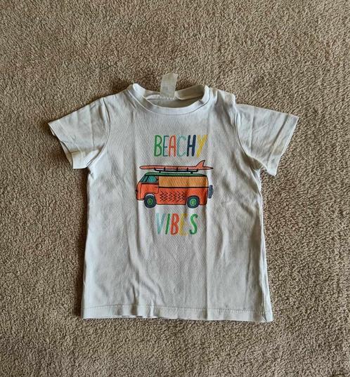 Kinderen - T-shirt - Wit - Print - 74 - H&M - €1,50, Kinderen en Baby's, Babykleding | Maat 74, Gebruikt, Jongetje of Meisje, Shirtje of Longsleeve