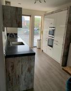 HOOGGLANS KEUKEN DESIGN STRAK, Gebruikt, Wit, Graniet of Steen, Dubbelwandige keuken
