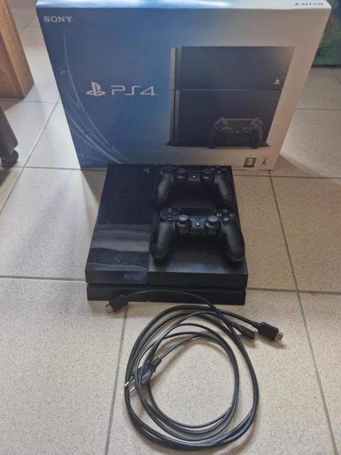 Console PS4 500Go, Games en Spelcomputers, Spelcomputers | Sony PlayStation 4, Gebruikt, Original, 500 GB, Met 2 controllers, Met games