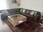Echt lederen salon extra dikke leder, Huis en Inrichting, Ophalen, Gebruikt