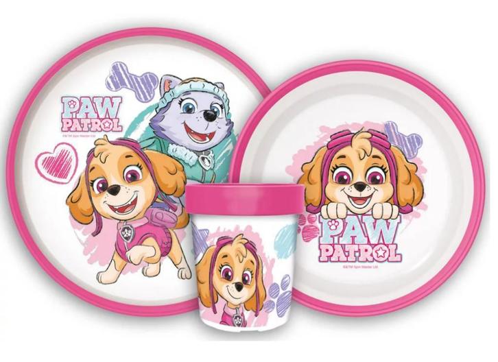 Paw Patrol Kinderservies Roze - Magnetron, Kinderen en Baby's, Overige Kinderen en Baby's, Nieuw, Ophalen of Verzenden