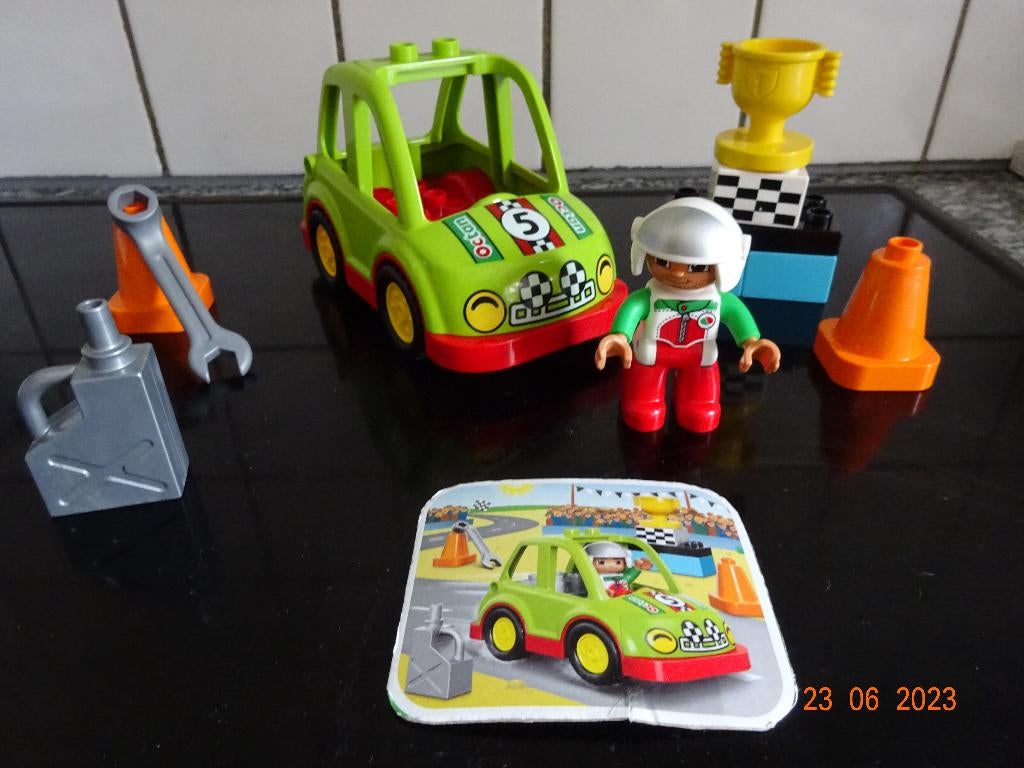 LEGO DUPLO Rallyauto - 10589*VOLLEDIG*, Ophalen of Verzenden, Complete set, Duplo