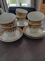 6 tasses aves soucoupes, Antiek en Kunst, Antiek | Servies compleet