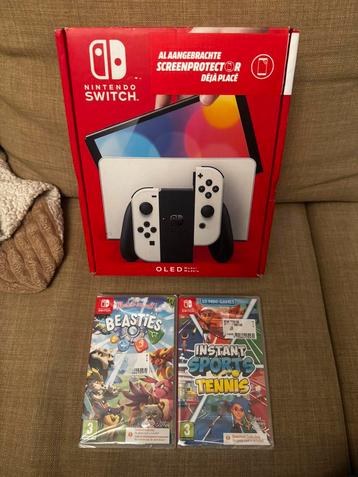 Switch OLED met 2 games 2024 beschikbaar voor biedingen