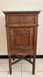 Table de chevet ancienne en bois massif avec dessus, Ophalen, Gebruikt, Minder dan 45 cm, 70 cm of meer