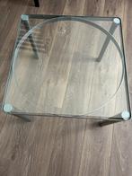 Bijzettafel in glas, Ophalen, Minder dan 45 cm, Vierkant, 55 tot 75 cm