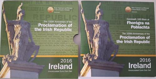 Ierland BU set 2016 - Paasopstand, Postzegels en Munten, Munten | Europa | Euromunten, Setje, Overige waardes, Ierland, Ophalen of Verzenden