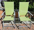 Lot de 2 fauteuils de jardin multi-positions vert-lime, Jardin & Terrasse, Ajustable, Enlèvement, Utilisé, Aluminium