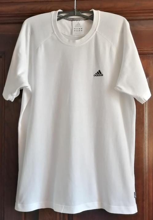 Witte T-shirt met merkteken van Adidas, maat M, Vêtements | Hommes, Vêtements de sport, Comme neuf, Taille 48/50 (M), Enlèvement ou Envoi