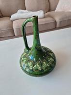 Vintage vaas, groene terracotta kruik uit de jaren 70, Antiek en Kunst, Ophalen