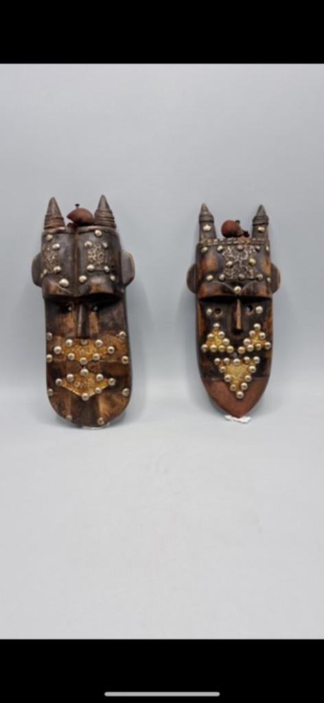 houten toma masker, Antiquités & Art, Art | Art non-occidental, Enlèvement