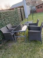 Tafel met 4 stoelen in goede staat, Tuin en Terras, Tuinsets en Loungesets, Ophalen