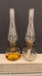 2 antieke olielampen 57cm hoog, Ophalen
