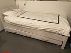 Bed 90x200 met degelijke lattoflex+uitschuiflade met matras, Huis en Inrichting, Slaapkamer | Bedden, Ophalen, 90 cm, Eenpersoons