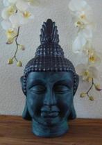 Prachtig smaragdgroen Boeddhahoofd van aardewerk, Verzamelen, Religie, Nieuw, Hindoe, Ophalen of Verzenden