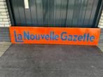 La Nouvelle Gazette emaille plaat, Verzamelen, Ophalen of Verzenden, Gebruikt, Reclamebord