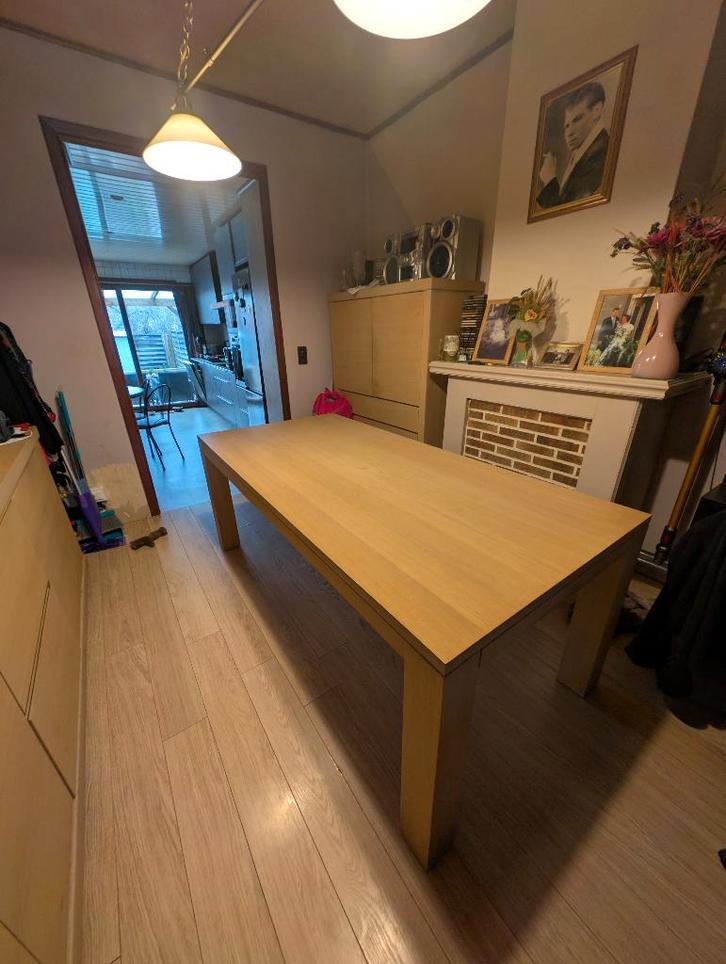Eiken Eettafel, Huis en Inrichting, Tafels | Eettafels, Gebruikt, 50 tot 100 cm, 200 cm of meer, Vijf personen of meer, Rechthoekig